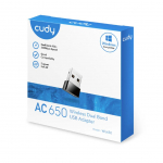 Ruuterid Cudy WU650 AirNano AC650 Dual Band WiFi USB Adapter Nano Size USB 2.0 Plug and Play Black