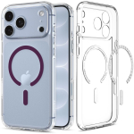 Tagakaaned Spigen  Spigen Ultra Hybrid Mag MagSafe Case for iPhone 18 Pro / 17 Pro - Clear Burgundy