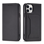 Tagakaaned Hurtel  Magnet Card Case for iPhone 12 Pro Max Pouch Card Wallet Card Holder Black