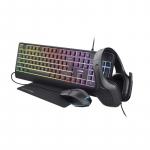 Arvuti klaviatuur Trust KEYBOARD +MOUSE GXT792 QUADROX/4-IN-1 BUNDLE ENG 25155