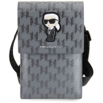 S&uuml;learvuti kott Karl Lagerfeld  Phone case bag Karl Lagerfeld (Saffiano Mono Ikonik) silver