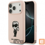 Tagakaaned Karl Lagerfeld Apple iPhone 17 Pro Silicone case compatible with MagSafe W/ KL Sketch & Logo) pink Pink