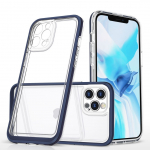 Tagakaaned Hurtel - Clear 3in1 case for iPhone 12 Pro blue frame gel cover