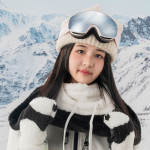 Prillid Qunature  Qunature Pink Children's skiing goggles (medium/large children's version)