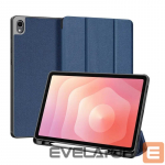 Kaaned Dux Ducis Samsung Galaxy Tab S11 Domo Series Tri-fold Stand PU Leather Tablet Cover Blue