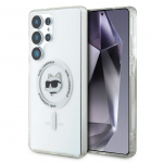 Muud kaubad Karl Lagerfeld Case Karl Lagerfeld Button Choupette Head Printed Logo MagSafe Samsung Galaxy S25 Ultra white