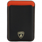 Muud kaubad Audi Lamborghini Urus D8 Genuine Leather MagSafe Magnetic Phone Wallet - Black and Red
