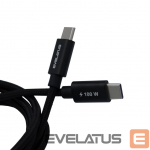 Kaabel Evelatus Flex Cabel Pro USB 2.0 Type C to Type C 1.2M 100W 5A Black