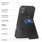 Tagakaaned Dux Ducis - DUX DUCIS case RAFI II MAG with stand compatible with MagSafe for IPHONE 16 Plus black