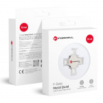 M&auml;lukaardid Forcell Pendrive 16GB USB 3.2 Gen 1 (USB A / USB C / Lightning / Micro USB) Forcell F-Data Metal Quad silver
