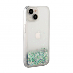 Tagakaaned iLike Apple iPhone 15 Silicone Case Water Glitter Silver