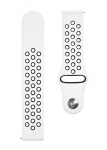 Rihm Tactical  20mm Double Silicone Watch Band White Black