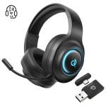 K&otilde;rvaklapid QCY  QCY Heroad V200 Tri-Mode Gaming Headphones with 7.1 Sound, 240h Battery, and Detachable Microphone - Black