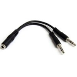 &Uuml;leminek StarTech  StarTech Jack 3.5mm - Jack 3.5mm x2 0.2m black (MUYHSFMM)
