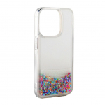 Tagakaaned iLike Apple iPhone 15 Plus Silicone Case Water Glitter Rainbow