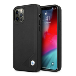 Tagakaaned BMW Etui BMW BMHCP12MRCDPK iPhone 12/12 Pro 6,1" czarny/black hardcase Leather Deboss