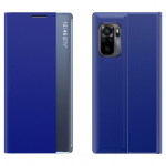Tagakaaned Hurtel  Sleep Case Bookcase Type Case with Smart Window for Xiaomi Redmi K40 Pro+ / K40 Pro / K40 / Poco F3 blue