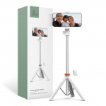 Kaameratarvik Tech-Protect  Tech-Protect L03S Bluetooth selfie stick with remote control, tripod up to 148cm and 180 head - white