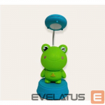 Laualamp Kiddyz NL1 Space Froggy Kids Night Light Desk Lamp (20x10cm) with USB Power & pencil sharpener Green