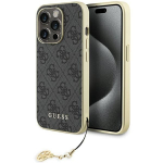 Tagakaaned Guess  Guess GUHCP15LGF4GGR iPhone 15 Pro 6.1" gray/gray hardcase 4G Charms Collection