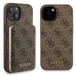 Muu telefoni lisavarustus Guess  Guess 4G Metal Logo case set for iPhone 15 + 5000mAh MagSafe power bank - brown