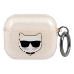 Tagakaaned Karl Lagerfeld  Karl Lagerfeld Glitter Choupette Case for AirPods 3 - Gold