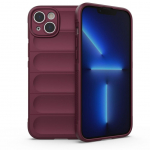 Tagakaaned Hurtel  Magic Shield Case case for iPhone 14 Plus elastic armored case in burgundy