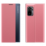 Tagakaaned Hurtel  Sleep Case Bookcase Type Case with Smart Window for Xiaomi Redmi K40 Pro+ / K40 Pro / K40 / Poco F3 pink