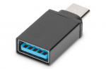 Ruuterid Digitus USB Type-C adapter, type C to A M/F, 3A, 5GB, 3.0 Version AK-300506-000-S Black, Jack USB A, Plug USB C