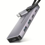 Laadija Axagon HMC-5H60 USB 5Gbps hub, 2x USB-A, 1x USB-C, HDMI 4k/60Hz, PD 100W