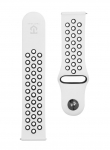 Rihm Tactical  22mm Double Silicone Watch Strap and Watch Band White Black