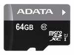 M&auml;lukaardid ADATA ADATA 64GB Micro SDXC V10 85MB/s + Ad.