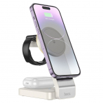 Universaal spordi&uuml;mbris Hoco Wireles charger Hoco 3in1 15W compatible with MagSafe CQ3 white