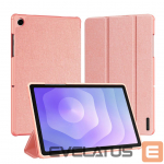 Kaaned Dux Ducis  Galaxy Tab A9 Plus / Tab A11 Plus Domo Series Tri-fold Stand PU Leather Tablet Cover Pink