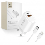 Kaabel Tech-Protect  Tech-Protect NCA45W-GAN 2-Port 45W Wall Charger - White