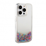 Tagakaaned iLike Apple iPhone 15 Pro Max Silicone Case Water Glitter Rainbow