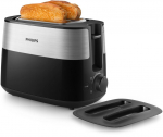 R&ouml;ster Philips  Toaster HD2517/90 Daily Collection Power 830 W, Number of slots 2, Housing material Plastic, Black/Stainless Steel