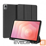 Kaaned Dux Ducis Samsung Galaxy Tab S11 Domo Series Tri-fold Stand PU Leather Tablet Cover Black