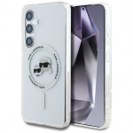 Muud kaubad Karl Lagerfeld  Case Karl Lagerfeld Button Karl & Choupette Heads Printed Logo MagSafe Samsung Galaxy S25 white