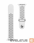 Rihm Tactical Apple Watch 42/44/45mm Double Silicone Strap White Black
