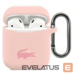Korpus k&otilde;rvaklappidele Lacoste Apple Airpods 1/2 Liquid Silicone Glossy Printing Logo Case Pink