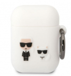 Korpus k&otilde;rvaklappidele Karl Lagerfeld - Airpods 1/2 Choupette Silicone Case White
