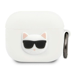 Tagakaaned Karl Lagerfeld  Karl Lagerfeld Silicone Choupette Case for AirPods 3 - White