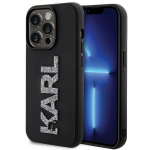 Tagakaaned Karl Lagerfeld  Karl Lagerfeld 3D Rubber Glitter Logo iPhone 15 Pro Case - Black