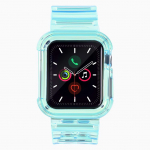 Tagakaaned Hurtel - Silicone Band Strap Bracelet Case Strap Light Set for Apple Watch 40mm - Blue