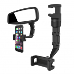 Automaatne hoidja Hurtel  Adjustable car rearview mirror holder for smartphone black