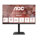 Monitorid AOC U27E4CV | 27 " | IPS | UHD | 16:9 | 60 Hz | 4 ms | 3840 x 2160 pixels | 400 cd/m&sup2; | HDMI ports quantity 2 | Black