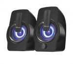 juhtmega k&otilde;larid Trust Speaker||Gemi RGB|P.M.P.O. 12 Watts|1xAudio-In|Black|22948
