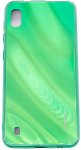 Tagakaaned Evelatus Samsung Galaxy A10 Water Ripple Full Color Electroplating Tempered Glass Case Green