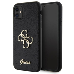 Tagakaaned Guess  Guess GUHCN61HG4SGK case for iPhone 11 / Xr - black Glitter Script Big 4G